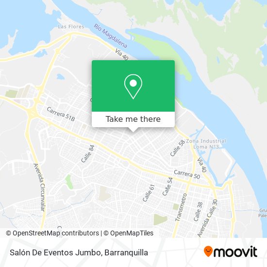 Mapa de Salón De Eventos Jumbo