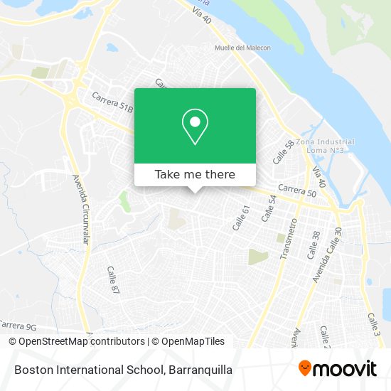 Boston International School map