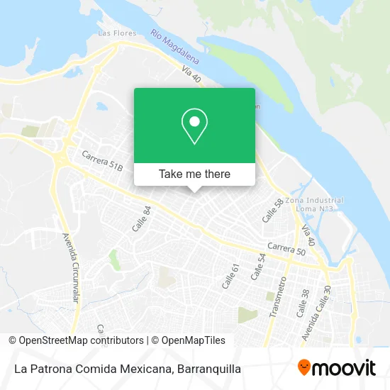 Mapa de La Patrona Comida Mexicana