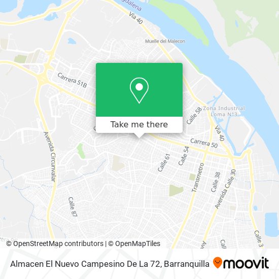 Almacen El Nuevo Campesino De La 72 map