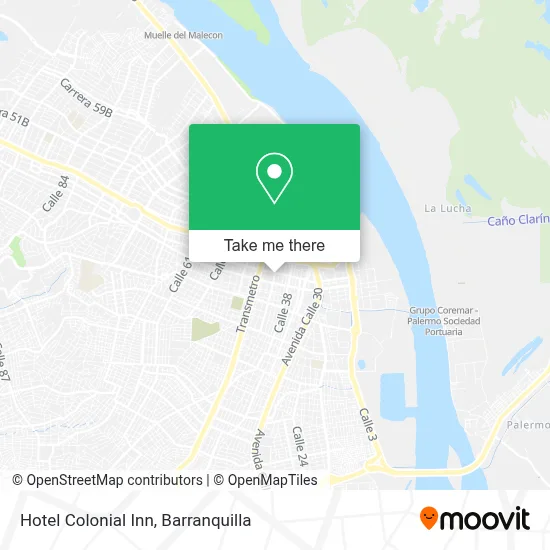 Hotel Colonial Inn map