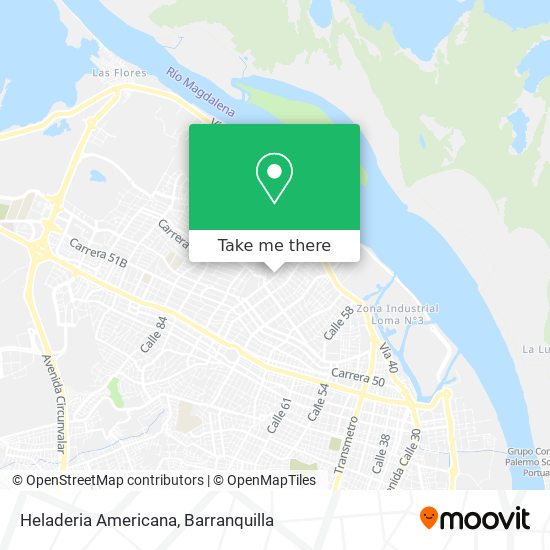 Mapa de Heladeria Americana