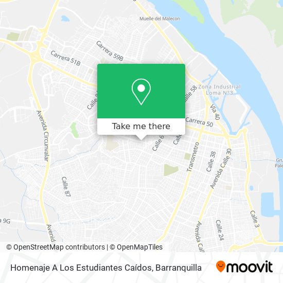 Homenaje A Los Estudiantes Caídos map