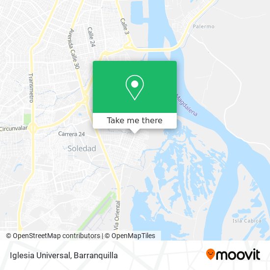 Iglesia Universal map