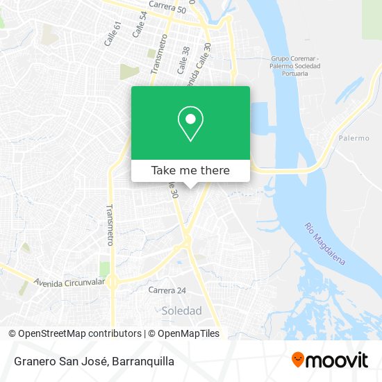 Granero San José map
