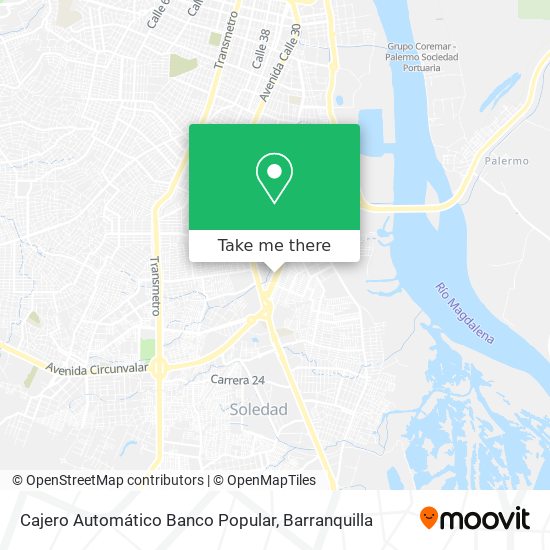 Cajero Automático Banco Popular map