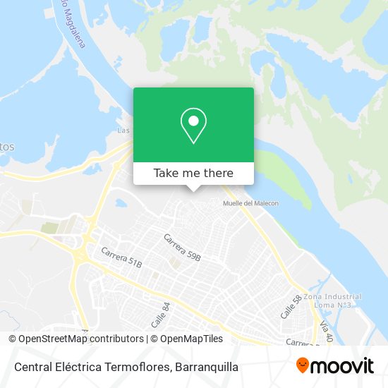 Mapa de Central Eléctrica Termoflores