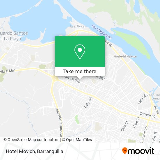 Mapa de Hotel Movich