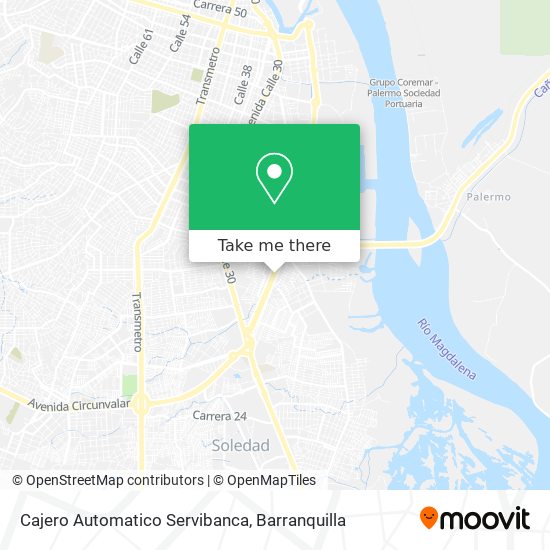 Cajero Automatico Servibanca map