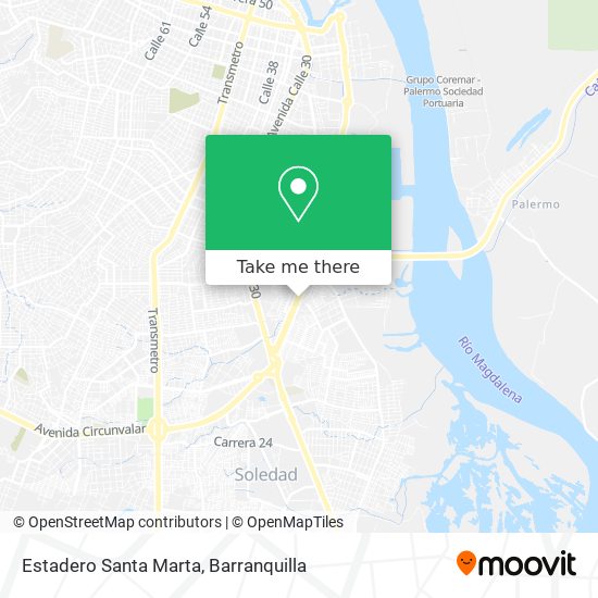 Estadero Santa Marta map