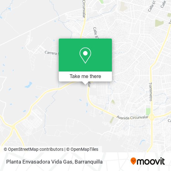 Planta Envasadora Vida Gas map