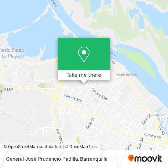 Mapa de General José Prudencio Padilla