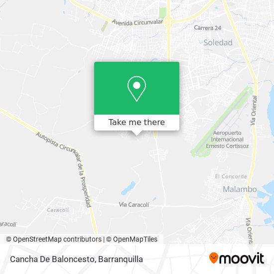 Cancha De Baloncesto map