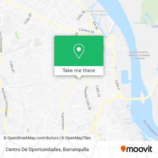 Mapa de Centro De Oportunidades