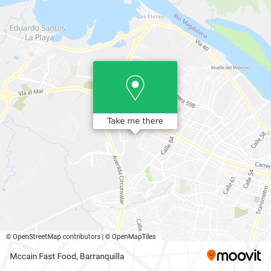 Mccain Fast Food map