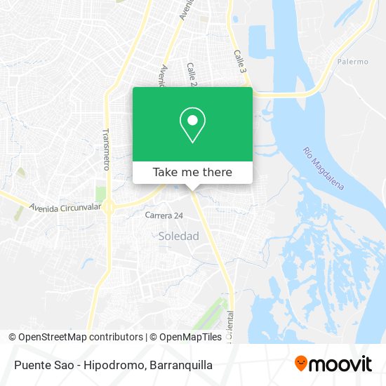 Puente Sao - Hipodromo map