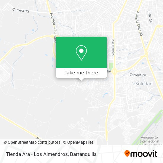 Tienda Ara - Los Almendros map