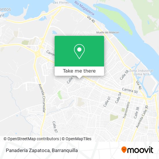 Panadería Zapatoca map
