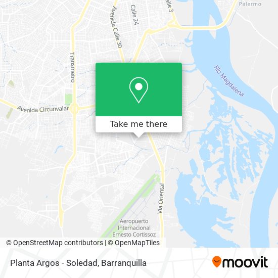 Planta Argos - Soledad map