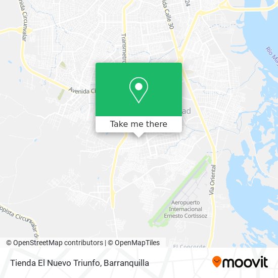 Tienda El Nuevo Triunfo map