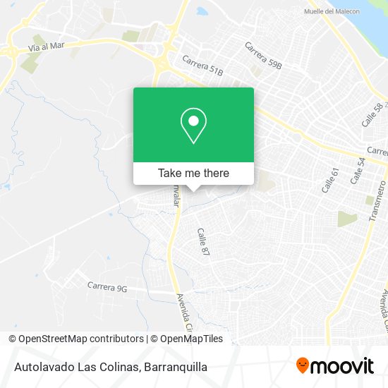 Mapa de Autolavado Las Colinas