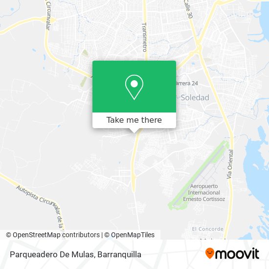 Parqueadero De Mulas map