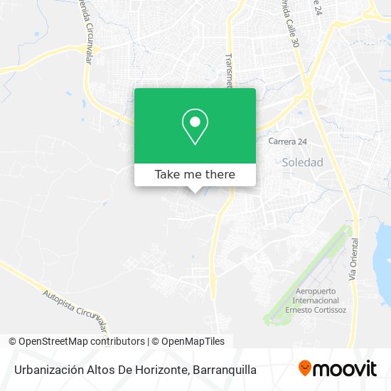 Urbanización Altos De Horizonte map