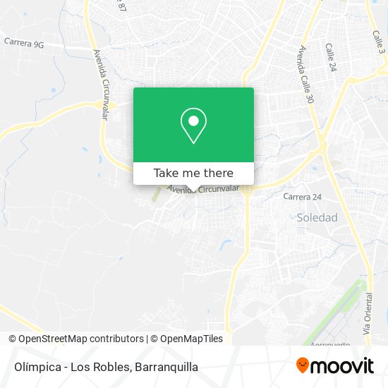 Mapa de Olímpica - Los Robles