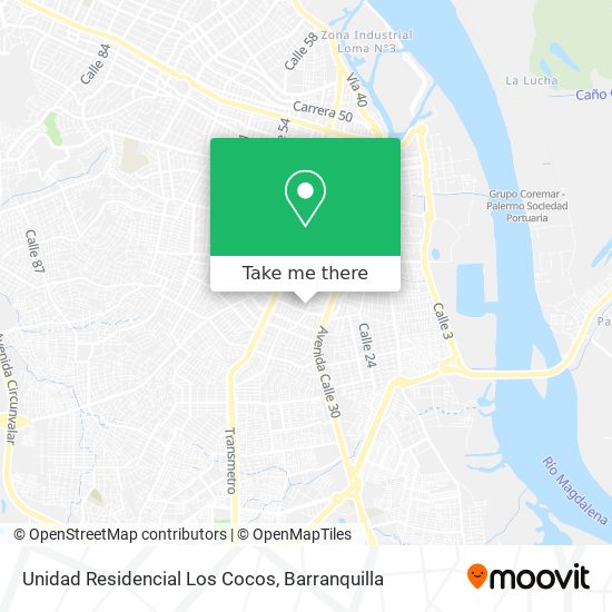 Mapa de Unidad Residencial Los Cocos