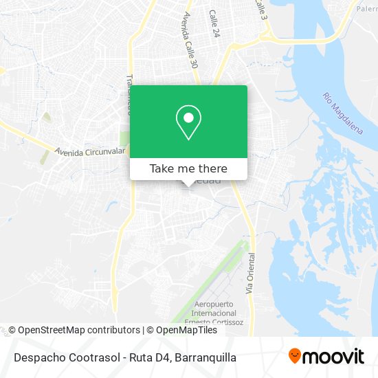 Despacho Cootrasol - Ruta D4 map