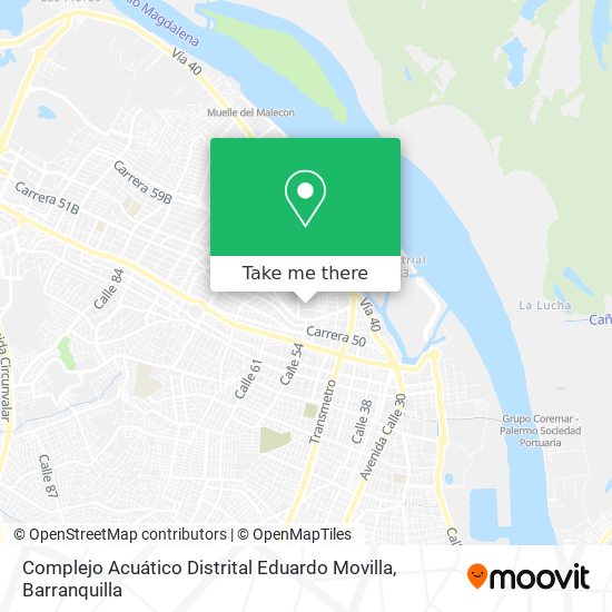 Complejo Acuático Distrital Eduardo Movilla map