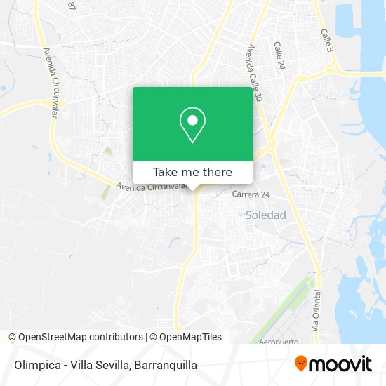 Olímpica - Villa Sevilla map