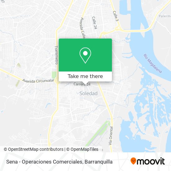 Sena - Operaciones Comerciales map