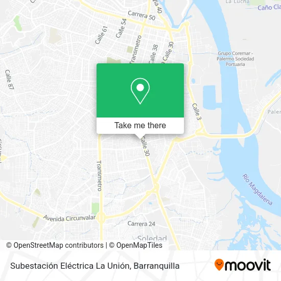 Subestación Eléctrica  La Unión map