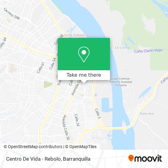 Mapa de Centro De Vida - Rebolo