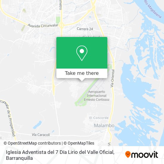 Iglesia Adventista del 7 Día Lirio del Valle Oficial map