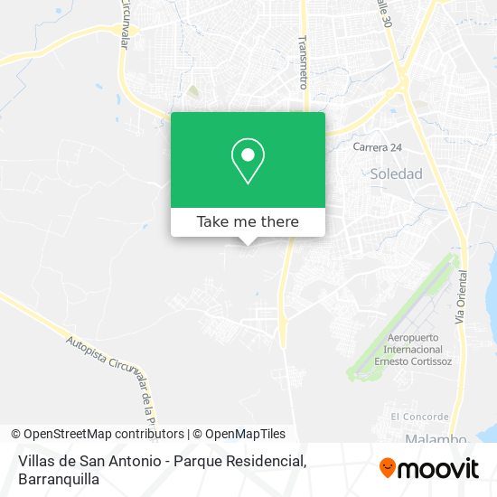 Villas de San Antonio - Parque Residencial map