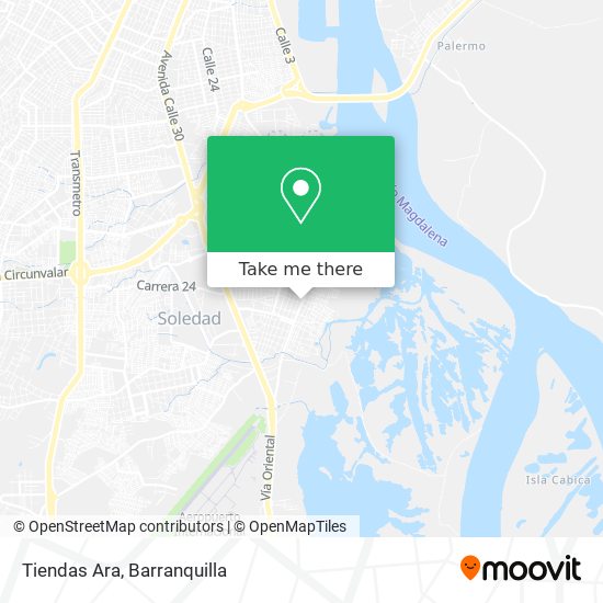 Tiendas Ara map