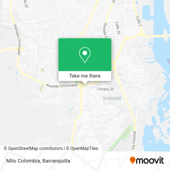 Milo Colombia map