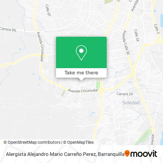 Mapa de Alergista Alejandro Mario Carreño Perez