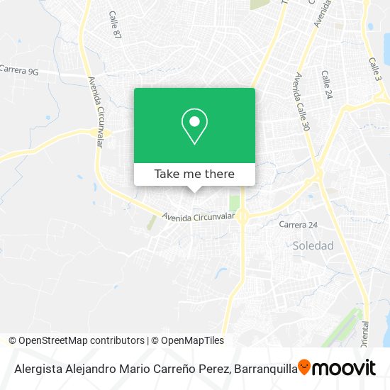 Alergista Alejandro Mario Carreño Perez map