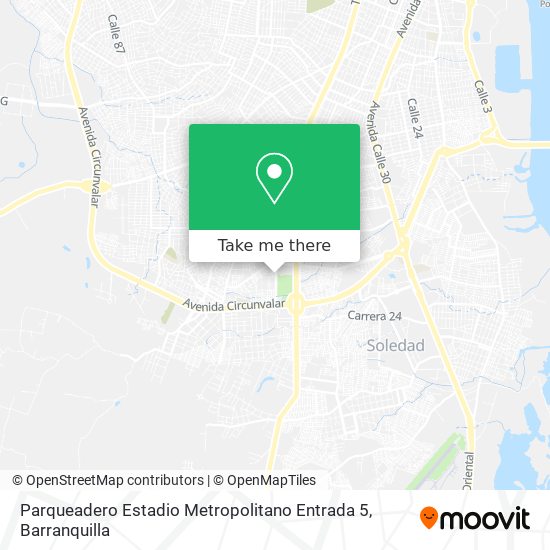 Parqueadero Estadio Metropolitano Entrada 5 map