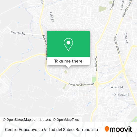 Mapa de Centro Educativo La Virtud del Sabio