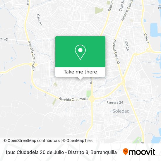 Ipuc Ciudadela 20 de Julio - Distrito 8 map