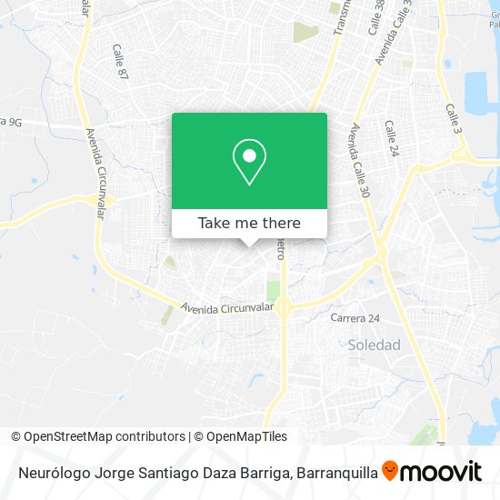 Mapa de Neurólogo Jorge Santiago Daza Barriga