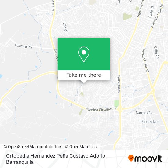 Ortopedia Hernandez Peña Gustavo Adolfo map