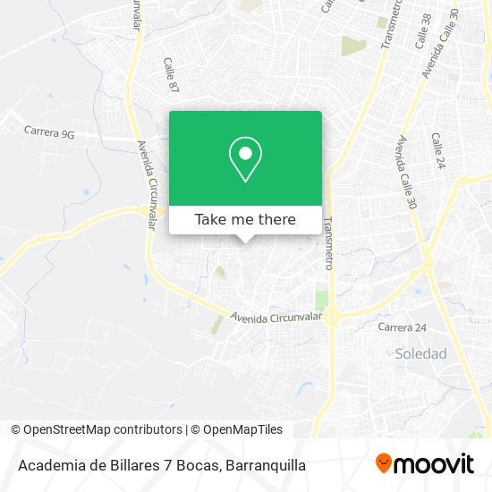 Academia de Billares 7 Bocas map