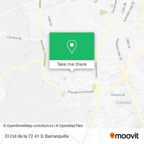 Mapa de El Cid de la 72 41 D