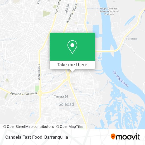 Candela Fast Food map