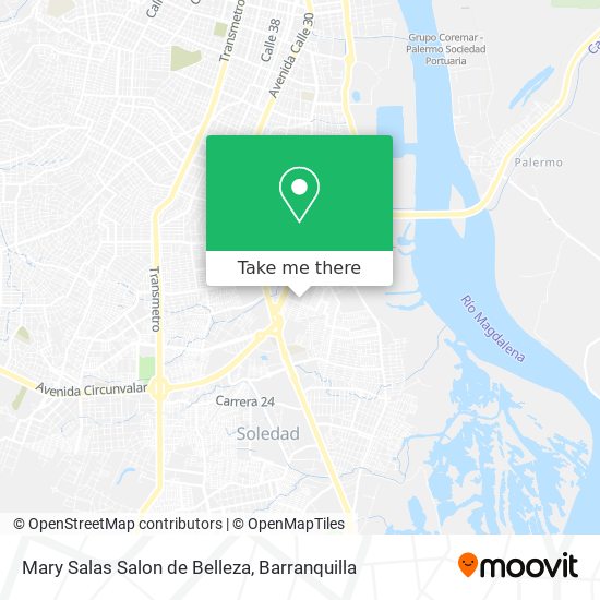 Mapa de Mary Salas Salon de Belleza
